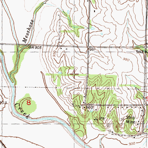 Topographic Map of Rochester (historical), KS