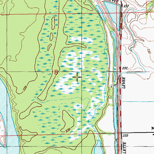 Topographic Map of Cross Pond, AR