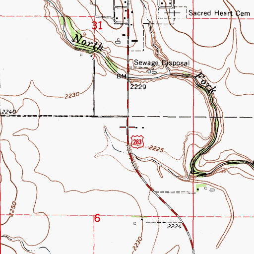 Topographic Map of Sidney (historical), KS