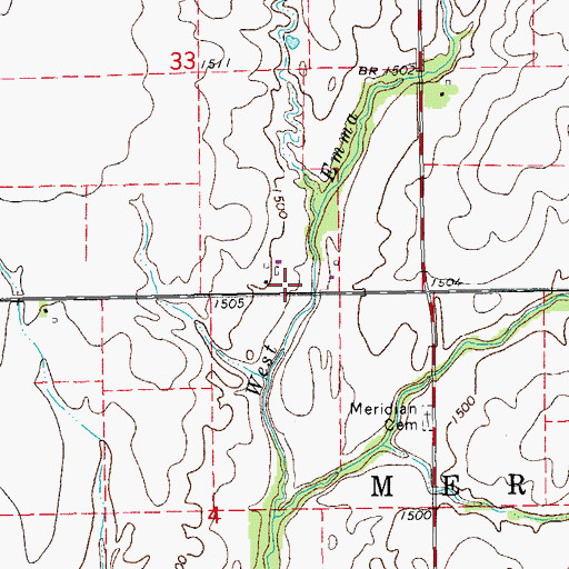 Topographic Map of Spring Valley (historical), KS