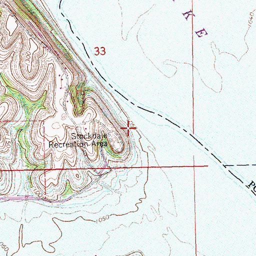 Topographic Map of Stockdale (historical), KS