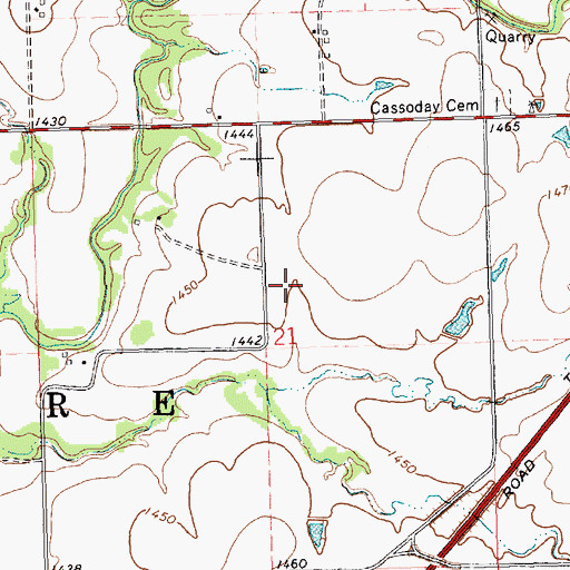 Topographic Map of Sycamore Springs (historical), KS