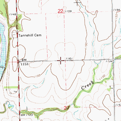 Topographic Map of Tannehill (historical), KS