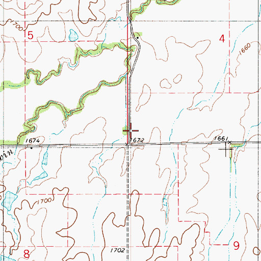 Topographic Map of Twin Creek (historical), KS