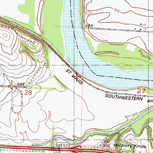 Topographic Map of Union Town (historical), KS