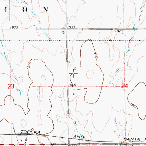 Topographic Map of Verbeck (historical), KS