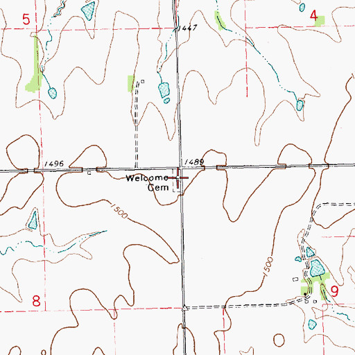 Topographic Map of Welcome (historical), KS