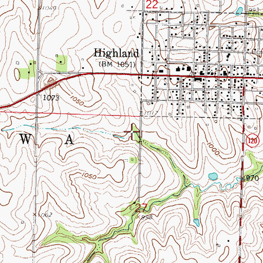Topographic Map of Winona (historical), KS
