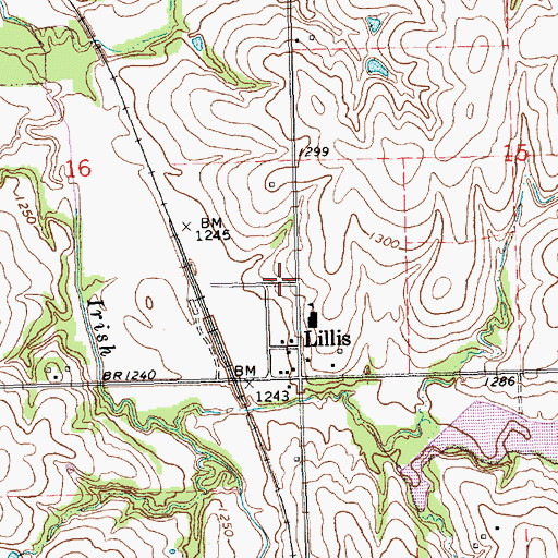 Topographic Map of Wyoming (historical), KS
