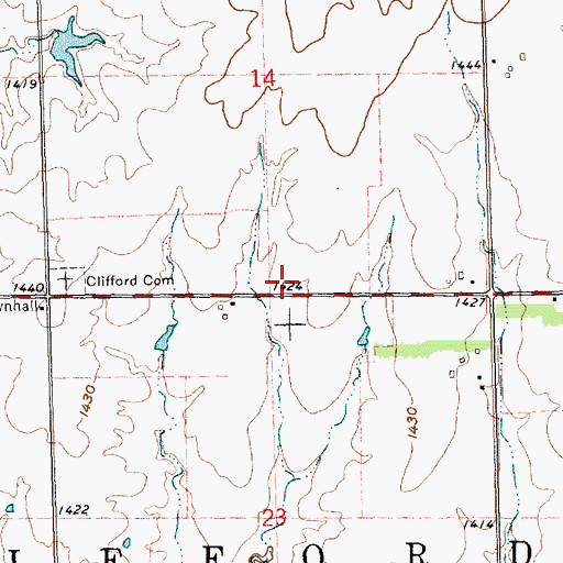 Topographic Map of Amador (historical), KS