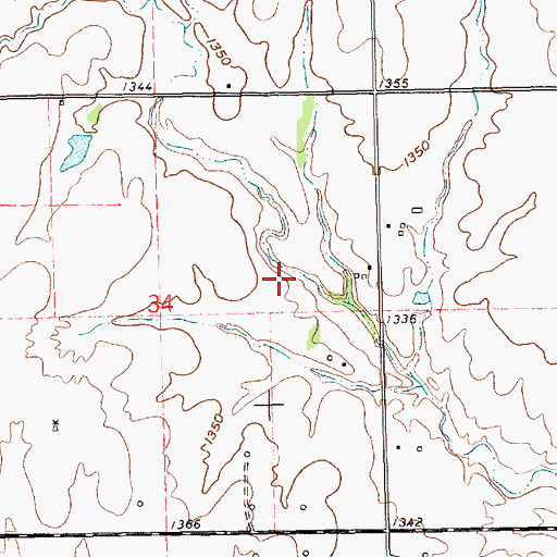 Topographic Map of Cariboo (historical), KS