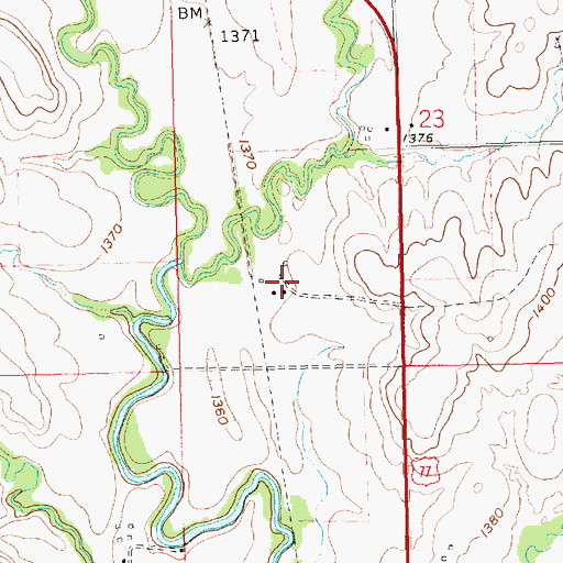 Topographic Map of Dixon (historical), KS