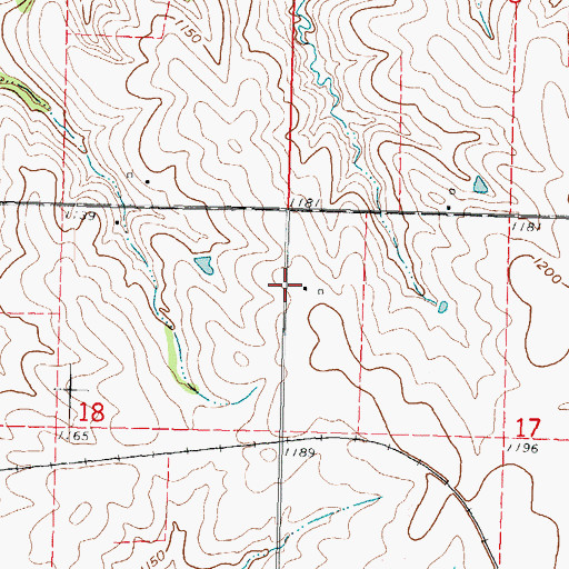 Topographic Map of Grand Prairie (historical), KS