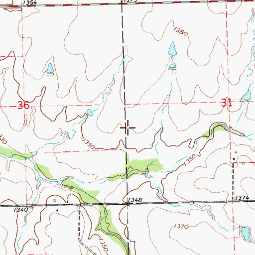 Topographic Map of Pine Grove (historical), KS