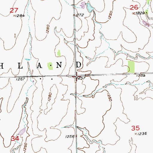 Topographic Map of Providence (historical), KS