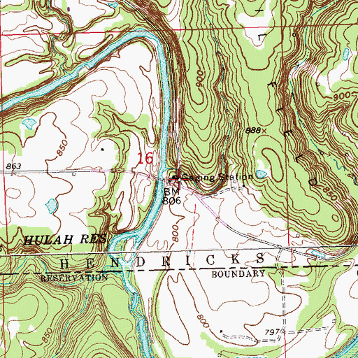 Topographic Map of New Elgin (historical), KS