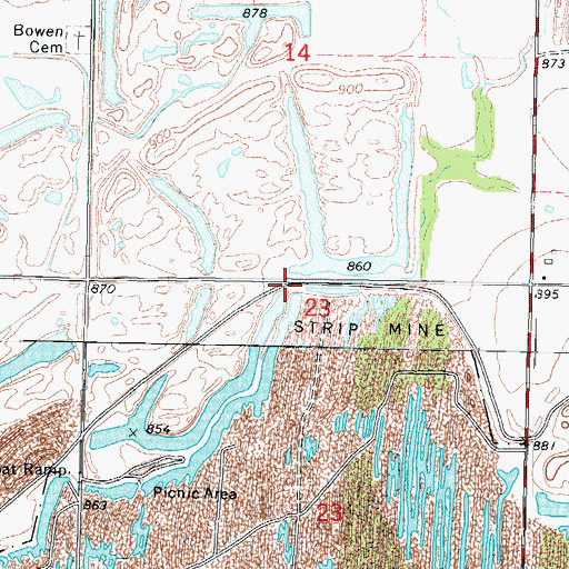 Topographic Map of Starvale (historical), KS