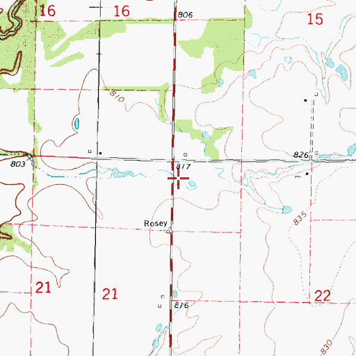 Topographic Map of Whitehall (historical), KS