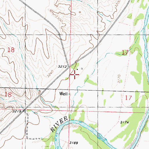 Topographic Map of Calhoun (historical), KS