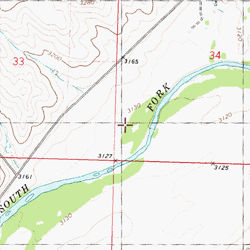 Topographic Map of Hourglass (historical), KS