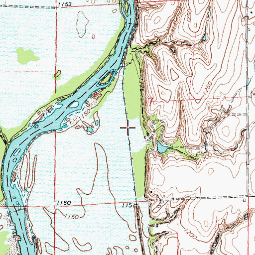 Topographic Map of Gatesville (historical), KS