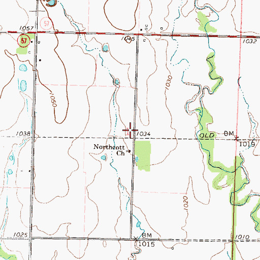 Topographic Map of Como (historical), KS