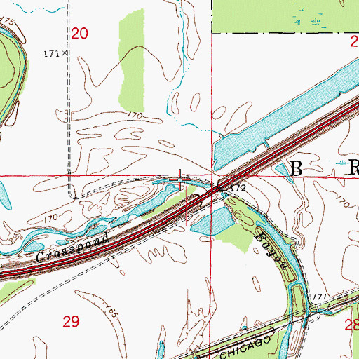 Topographic Map of Crosspond Bayou, AR