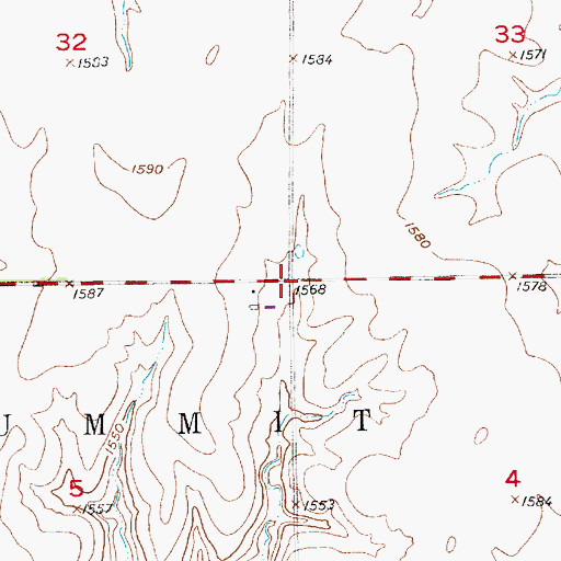 Topographic Map of Half Way (historical), KS