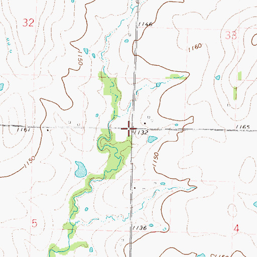 Topographic Map of Section (historical), KS