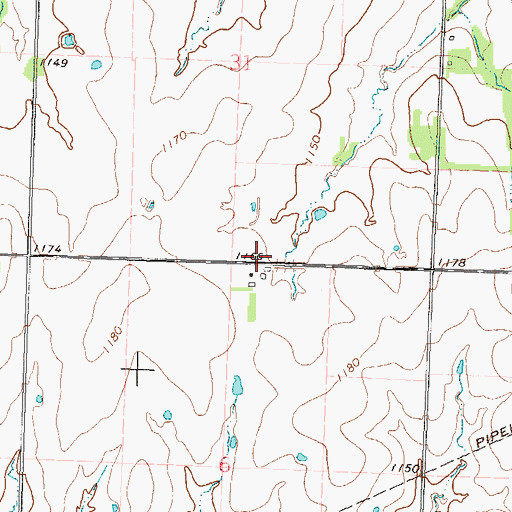 Topographic Map of Barry (historical), KS