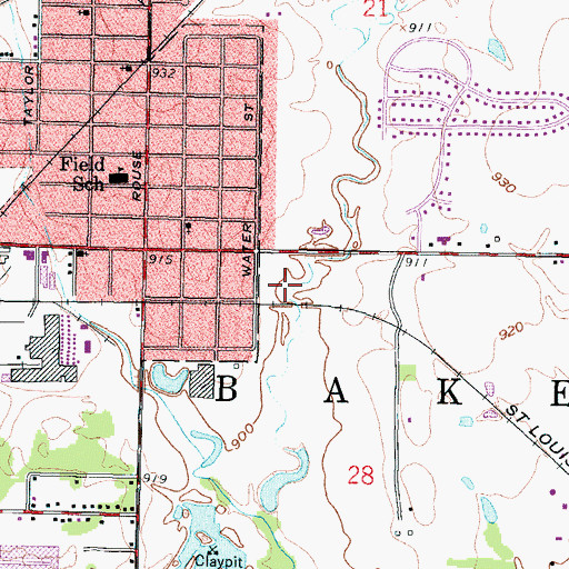 Topographic Map of East Pittsburg (historical), KS