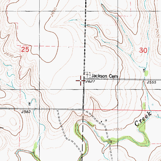 Topographic Map of Jackson (historical), KS