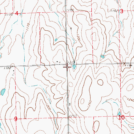 Topographic Map of Sunnyside (historical), KS