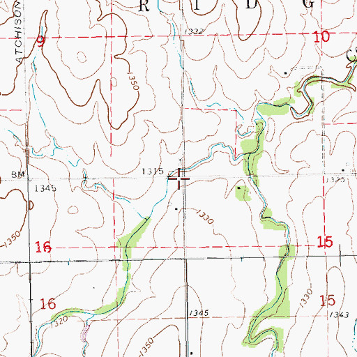 Topographic Map of Plimpton (historical), KS