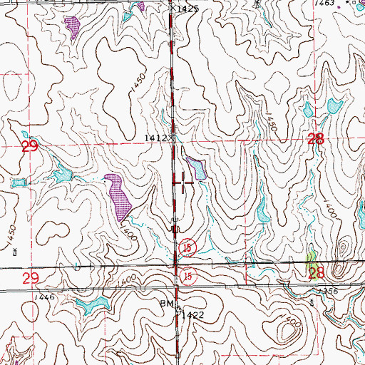 Topographic Map of Henry (historical), KS