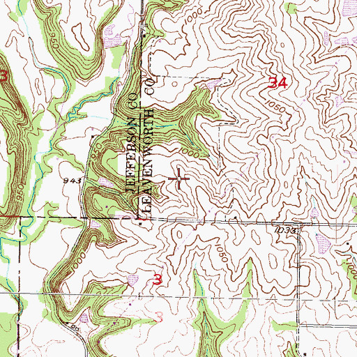 Topographic Map of Eagle Springs (historical), KS
