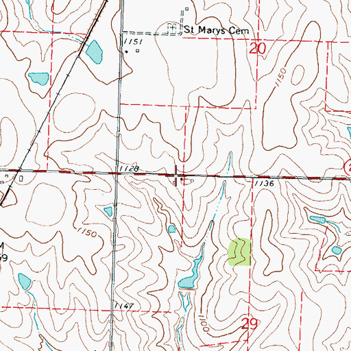 Topographic Map of Normanville (historical), KS