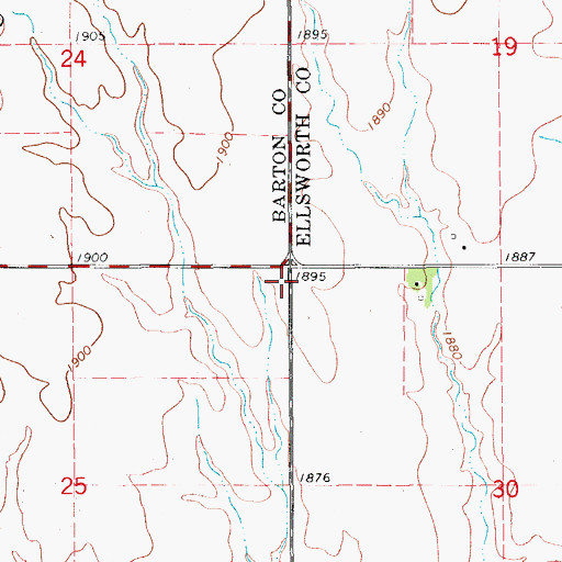 Topographic Map of Alliance (historical), KS