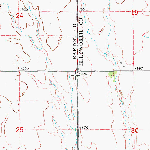 Topographic Map of Alliance (historical), KS