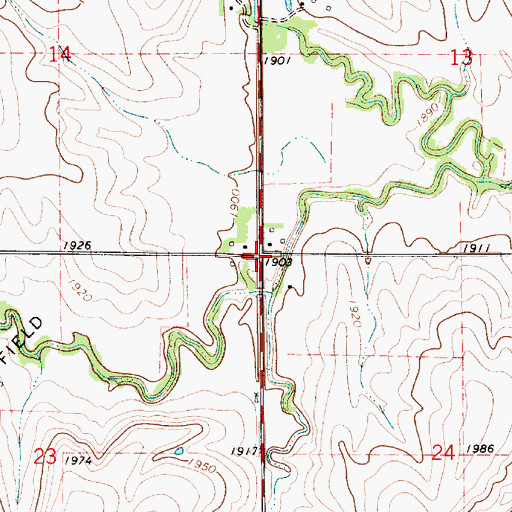 Topographic Map of Nathan (historical), KS