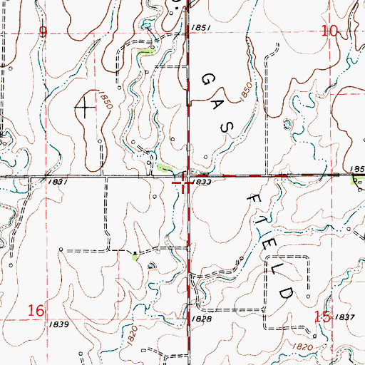 Topographic Map of Brooklyn (historical), KS