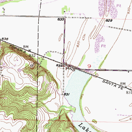 Topographic Map of Lake View Station (historical), KS