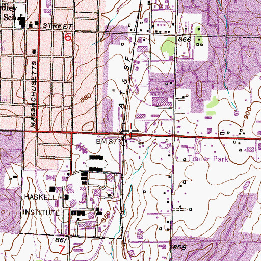 Topographic Map of Learnard Station (historical), KS