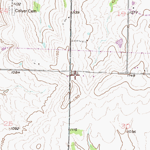 Topographic Map of Echo (historical), KS
