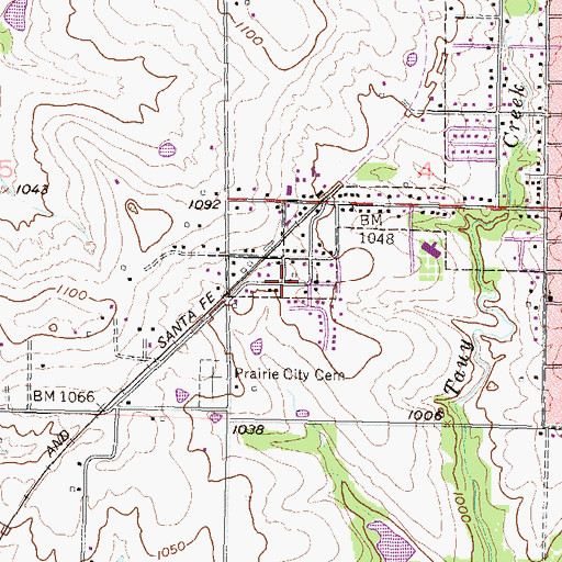 Topographic Map of Media (historical), KS