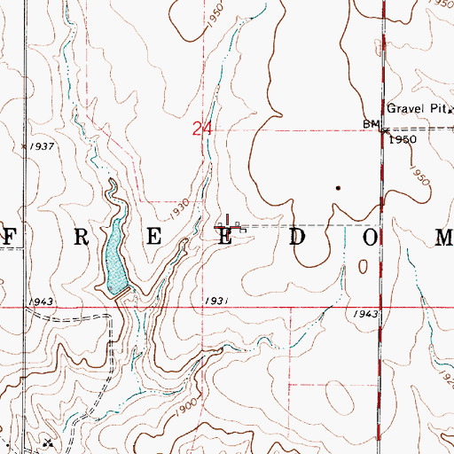 Topographic Map of Easdale (historical), KS