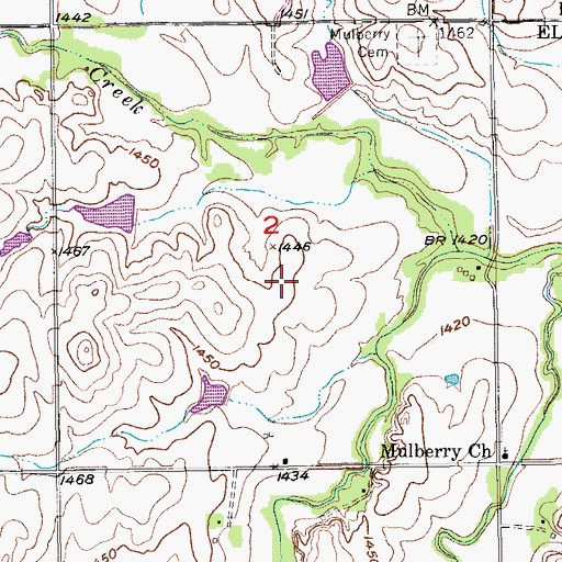Topographic Map of Yordy (historical), KS