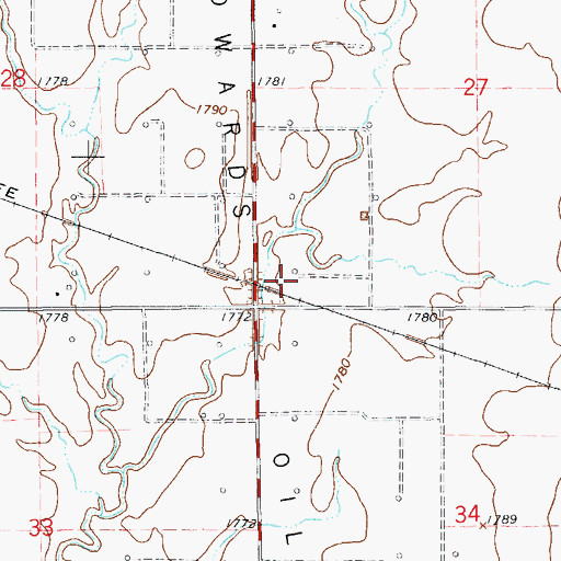 Topographic Map of Thomas (historical), KS