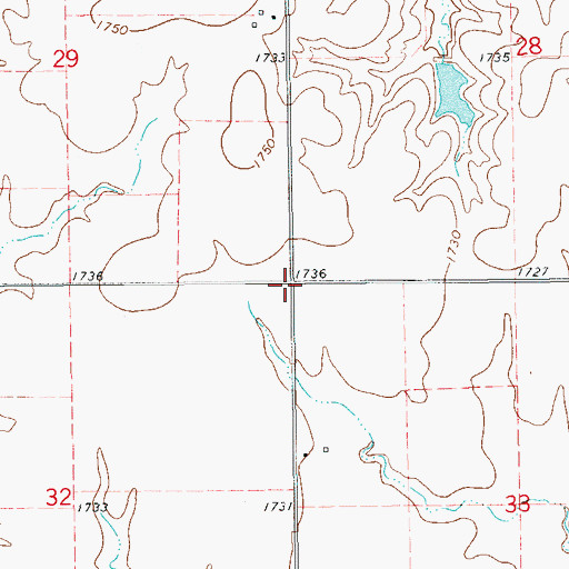 Topographic Map of Mule Creek (historical), KS