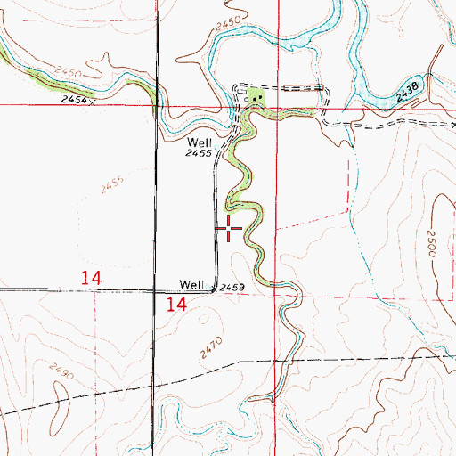 Topographic Map of Clawson (historical), KS